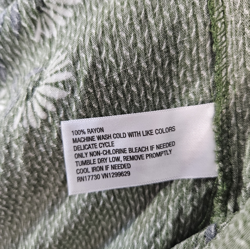 Knox Rose Maxi Dress XL Vneck Floral Green Faux Wrap Boho Cottagecore Boho Teir - Picture 7 of 9